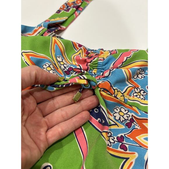 Lilly Pulitzer Clarissa Silk Tropical Paisley Pattern Tank Top Size 0 - Picture 8 of 9
